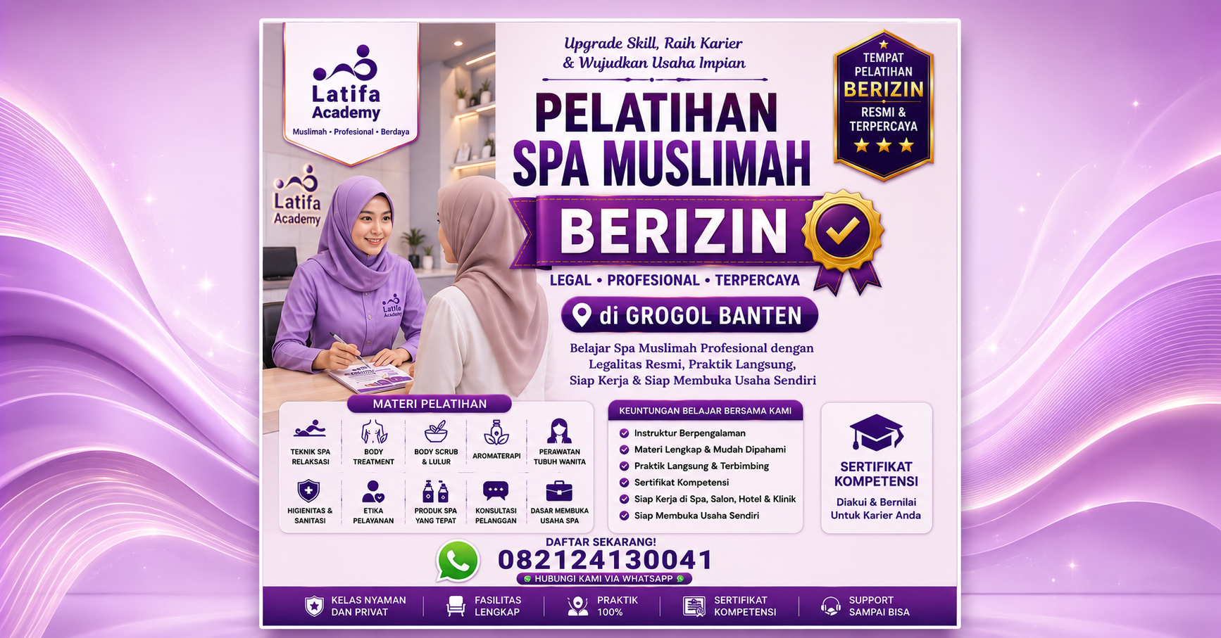 Pelatihan Spa Muslimah Berizin di Grogol Banten 082124130041